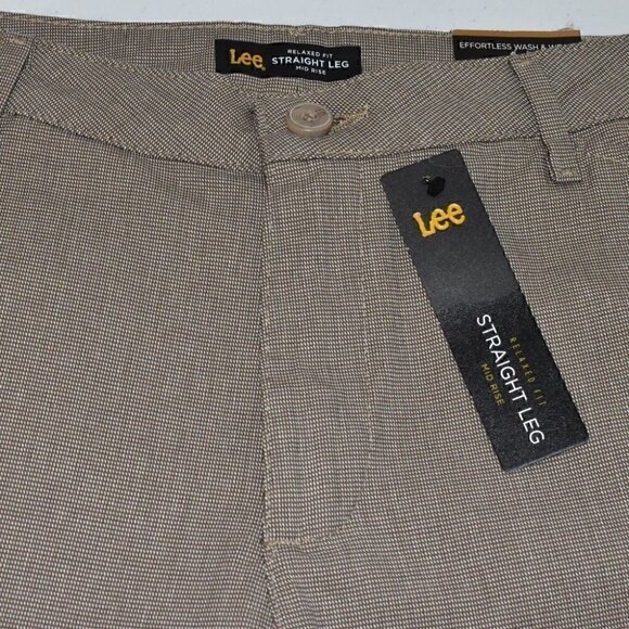 Lee Effortless Wash & Wear Straight Leg Relax Fit Mid Rise Size 10 Short - Picture 8 of 14